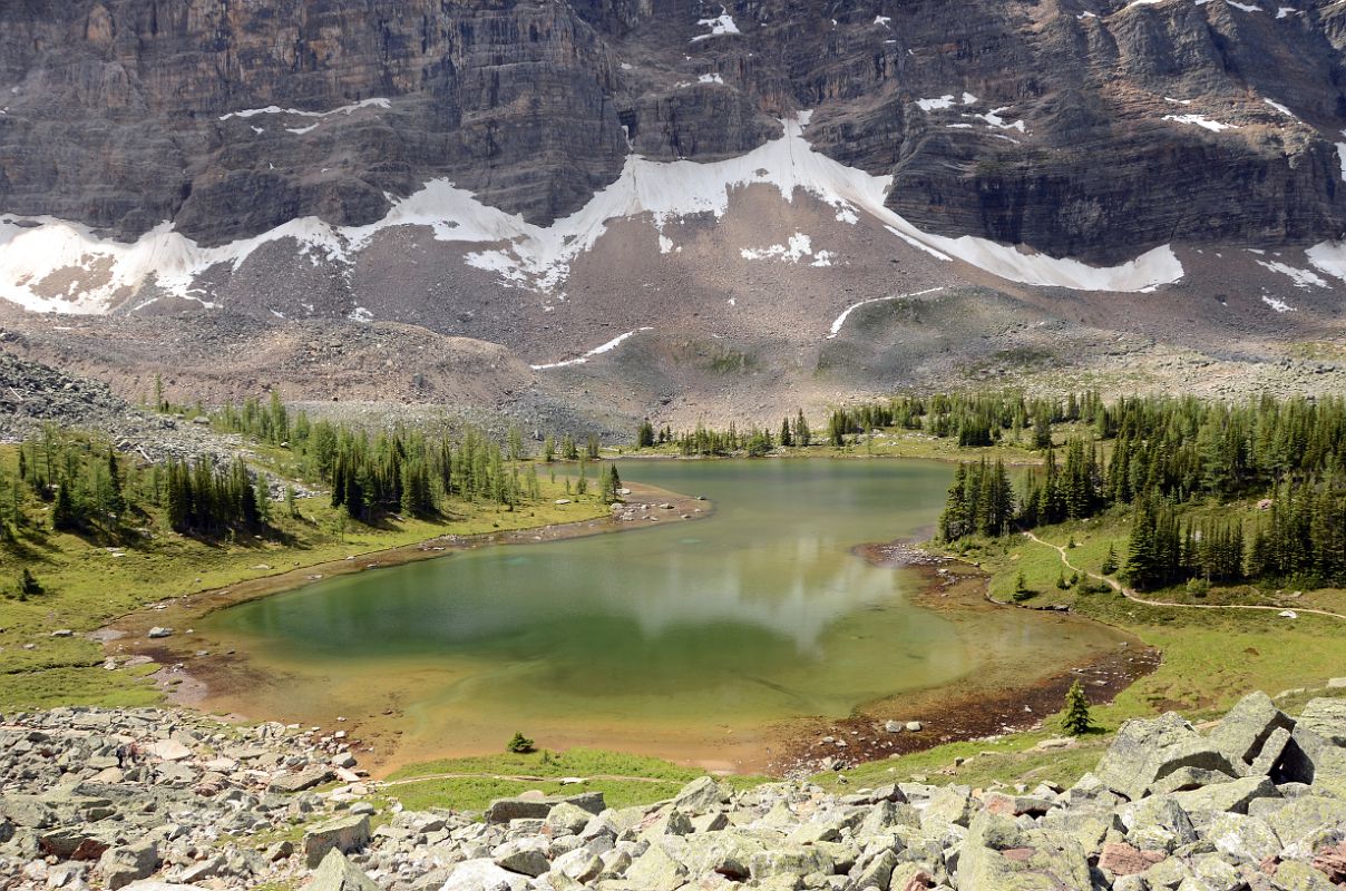 46 Hungabee Lake From Near End Of Yukness Ledges Trail Near Lake O-Hara